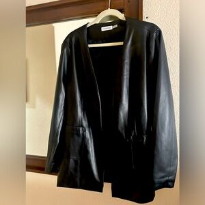 Calvin Klein Women's Lightweight Leather Jacket